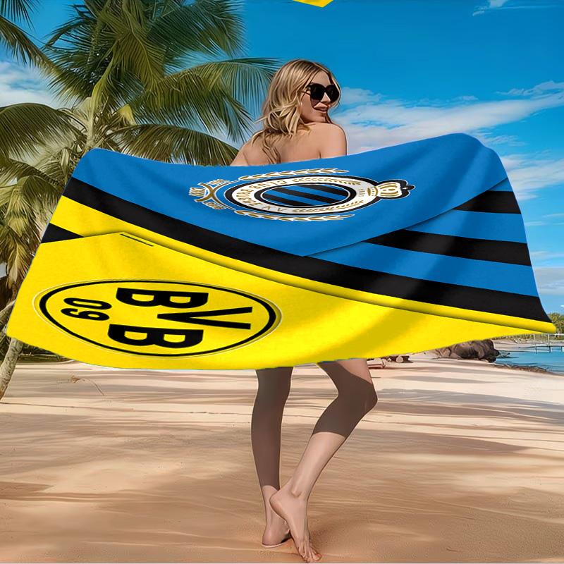 Club Brügge FC Wappen Strandtuch Mikrofaser Strandtuch, Leicht und Schnelltrocknend, für Sommerreisen, Schwimmbad Fan Geburtstagsgeschenk