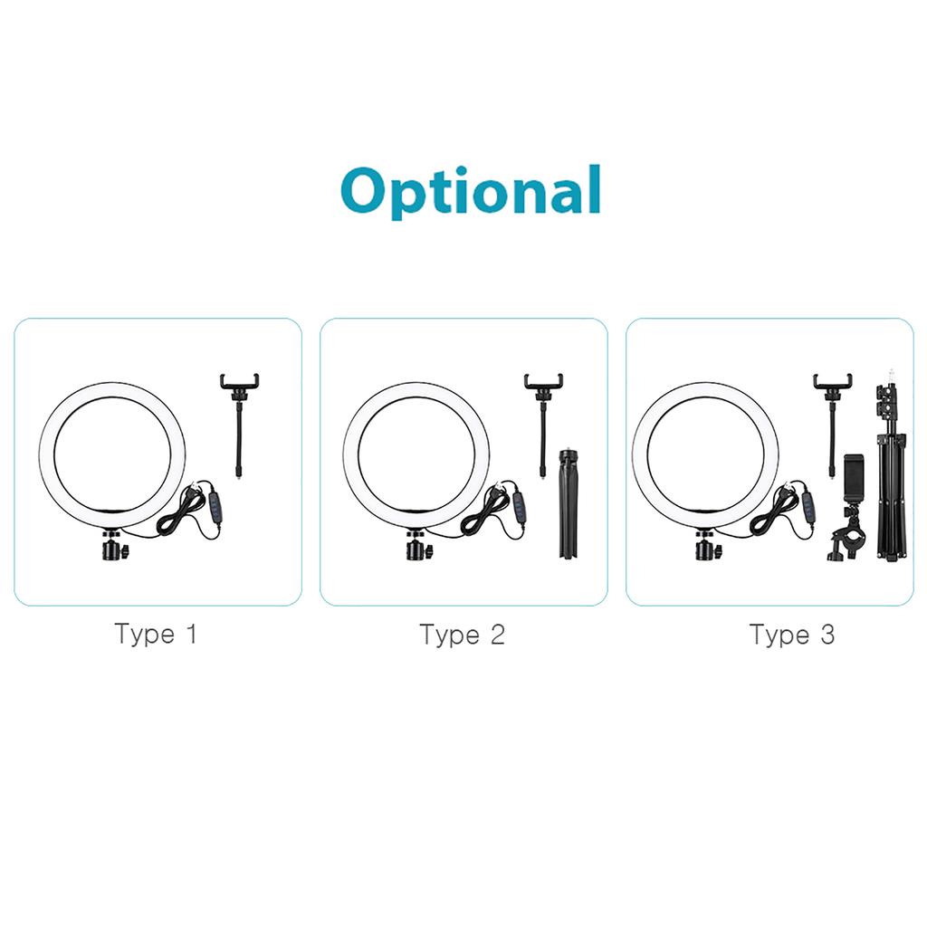 10.2 LED Ring Light 3200K-5500K Dimmable Desk Camera Lamp 3 Light Modes 10 Adjustable Brightness for Live Streaming Selfie Makeup YouTube Video Vlog