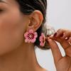 Enamel Flower Earrings Drip Oil Drop Earrings Fashion Floral Stud Earrings  Girls