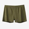 Men Shorts Underwear Elastic Waistband Mid-rise Boxers Briefs Plaid Print U-Convex Loose Fit Panties Homewear