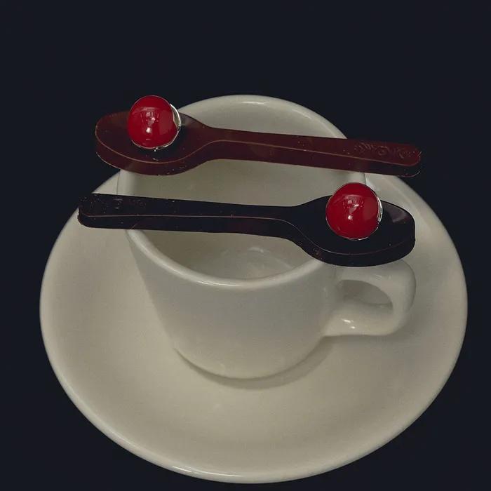 Enamel Ball Earrings_Red
