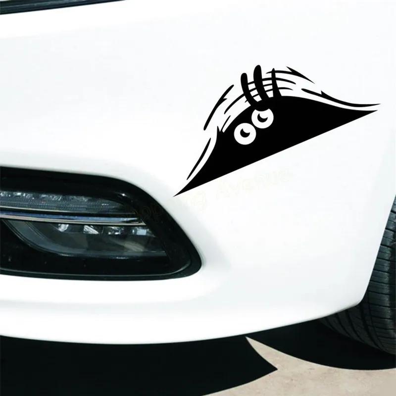 Adesivos de Carro Engraçados Criativos 3D Olhos Grandes Adesivo de Carro Adesivo Preto Monstro Espiando 19x7CM Produtos Automotivos Acessórios para Carro