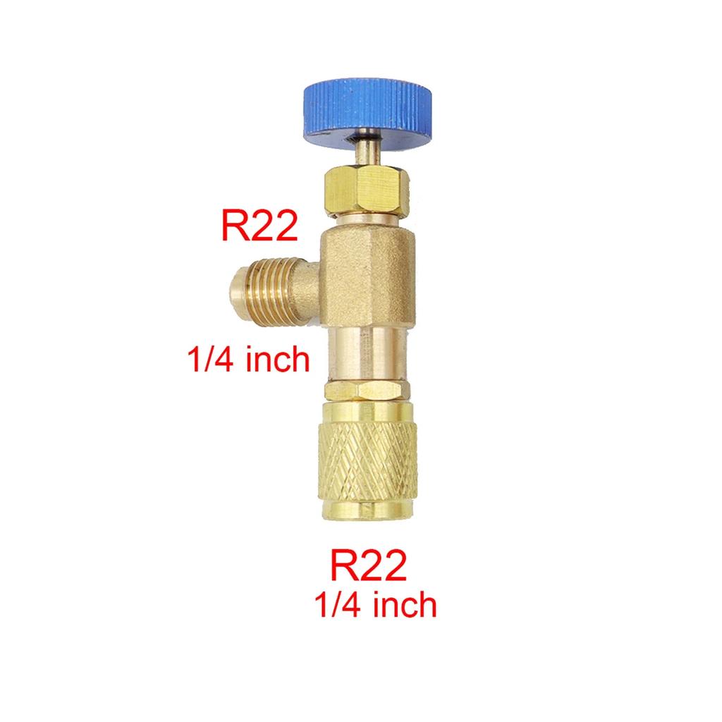 Liquid Safety Valve R410A R22 Air Conditioning Refrigerant 1/4 "Safety Adapter Air Conditioning Repair And Fluoride Liquid