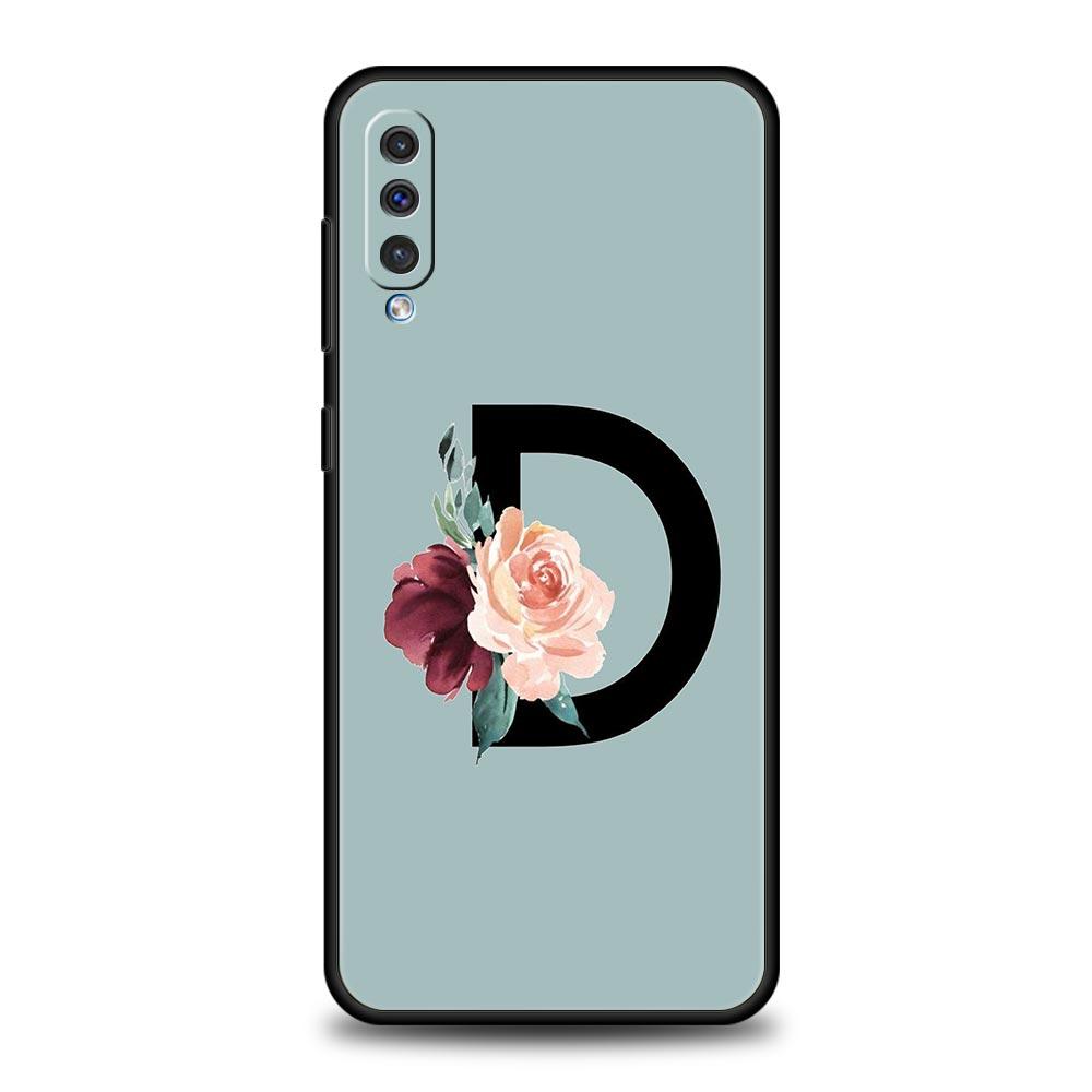 Flower Letters S Phone Case For Samsung A24 A12 A14 A32 A50 A70 A20E A20S A10S A22 A30 A40 A34 A54 A42 A52 5G A02S A04s Cover