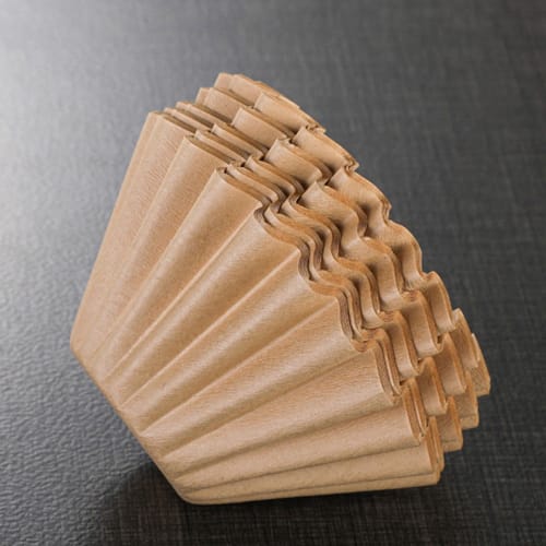 Disposable Wave Paper Coffee Filters, 50 Sheets, Unbleached, 4.5cm Diameter, 5.5/7cm Height, High-Efficiency Coffee Filters, Unbleached, Food-Grade, S