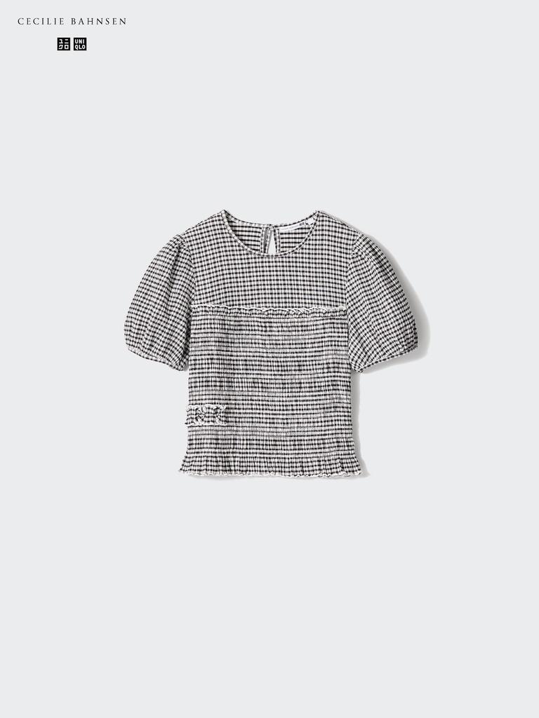 Shirred Volume Sleeve T-shirt