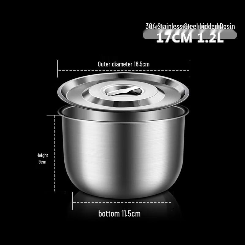 Huabeishi 304 Stainless Steel Mixing & Storage Bowl with Lid