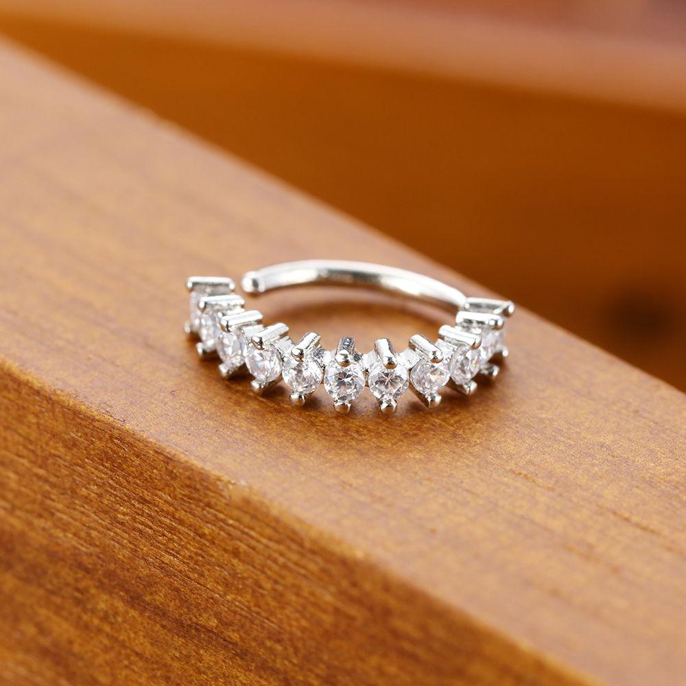 Small Body Piercing Jewelry Women Tragus Earrings Ear Studs Cartilage Helix Rhinestone