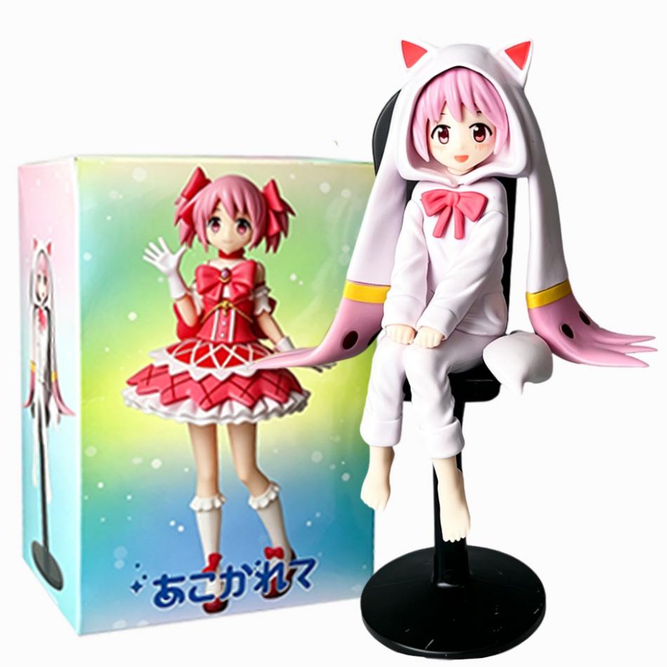 Puella Magi Madoka Magica Ensemble de Figurines Kaname Madoka Homura Akemi Anime Figurine PVC Modèle de Collection Poupée Ornement de Bureau Jouet Cadeau