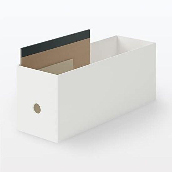 Muji Recycled Polypropylene File BoxStandard Type1 2White Gray Approximately Width 10Depth 32Height 12cm