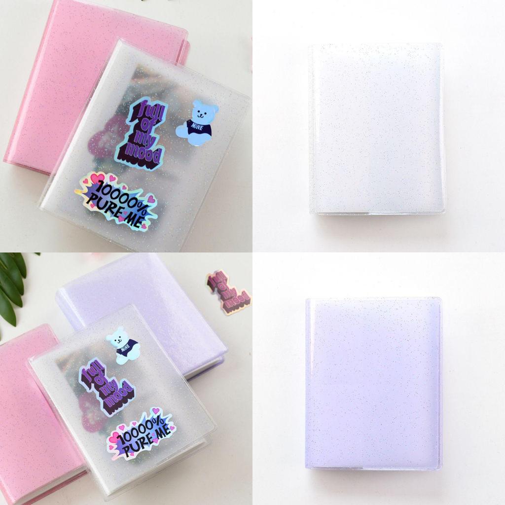 Elegant Glitter Photocard Album With 32/64 Pockets For Collectible Card Storage