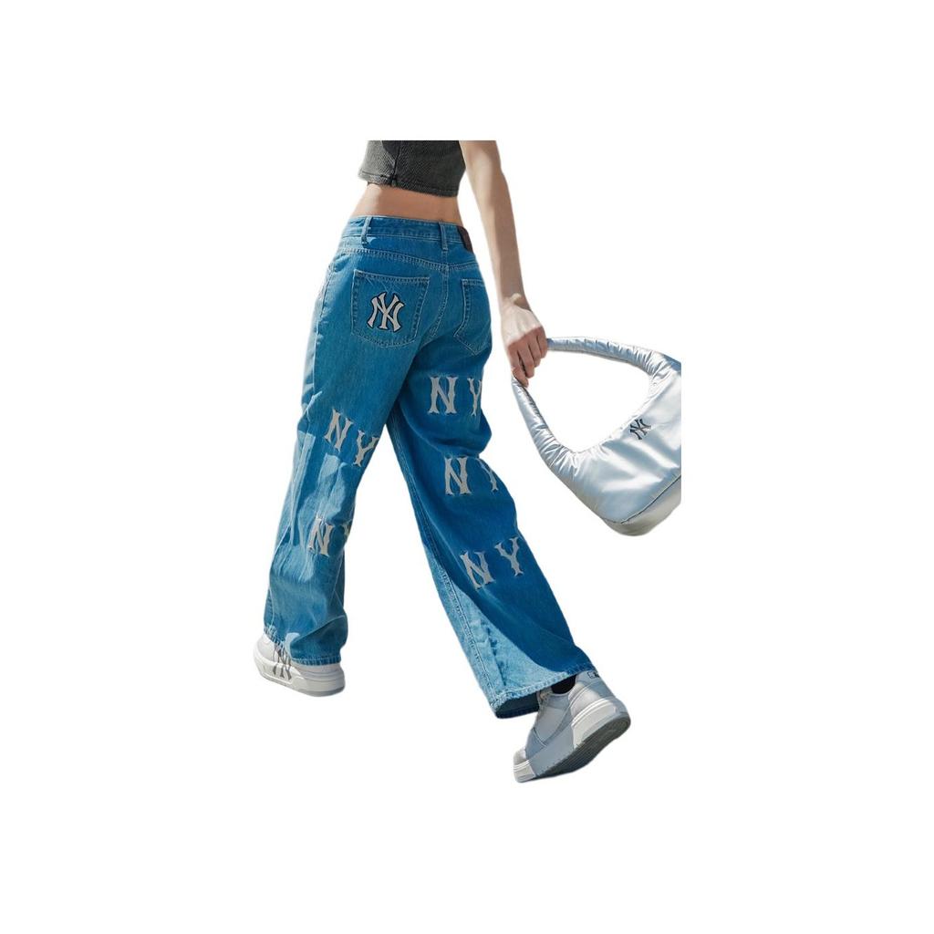 New MLB New York Yankees SS24 Jeans Women's Light Blue 3FDPB0241-50BLL