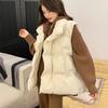 Hong Kong Style Ins Autumn and Winter Down Cotton Jacket Vest Women's Loose and Versatile Vest Jacket Women's Jacket