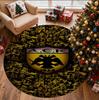 AEK Athens FC Pattern Round Rug, Indoor/Outdoor Mat, for Picnic, Gameroom, Bedroom, Office, Living Room, Home Decor Carpet, Birthday Gift