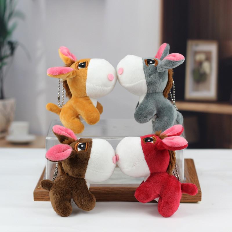 Charming Small Horse Plush Keychain Bag Accessory Soft Pp Cotton Stuffed Animal