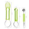 Dual-Headed Stainless Steel Fruit Baller & Carving Knife - 4-in-1 Watermelon Scoop & Kitchen Tool