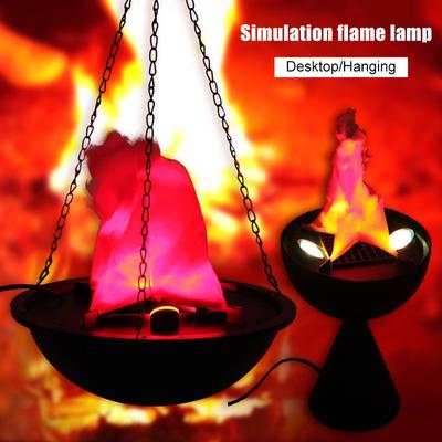 Lámpara Brasero Electrónico de Llama Falsa para Halloween Luz Colgante Llama Simulada Parpadeante 3D Iluminación Decorativa para Fiesta Escenario