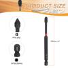 Phillips Impact Screwdriver Bit 1/4" Hex Shank Magnetic Cross Head Drill Bits S2 Steel Screw Driver for Impact Power Drivers