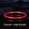 Natural Cinnabar Bangle: Purple Gold Sand Heart Sutra Design for Women