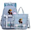 2Pcs/set Anime One Piece Large Capacity Handbag for Teenager Student Children Girl Boy Back To School Washable Versatile Crossbody Shoulder Bag
