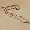 Exquisite Handmade Hetian Jade Rope Weaving Jewelry Tasel Lanyard with Adjustable Chain