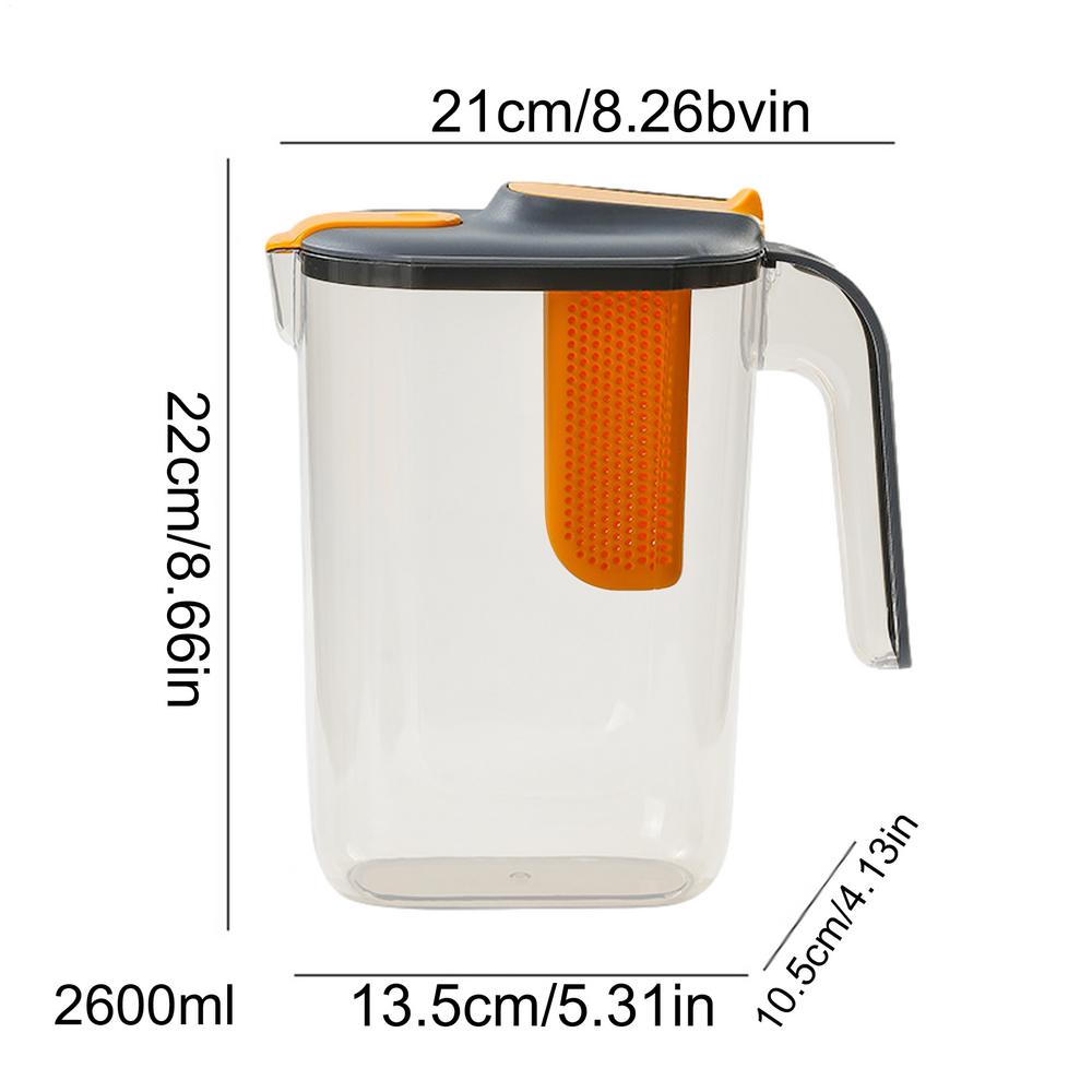 

Бутылка для воды с фруктовым соком объемом 2600 мл, шейкер для сока, спортивная бутылка для лимонной воды, бутылки для питья фруктов для фитнеса и спорта для девочек серый