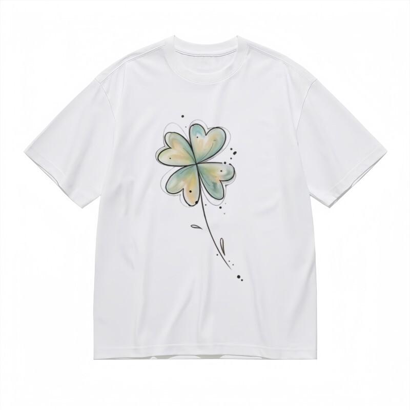 

Women s Breathable Classic T-Shirt Abstract Ink Drip Motion Design Cotton Tee XL