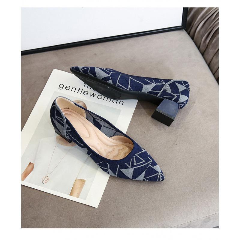 

Туфли на высоком каблуке с леопардовым принтом, летящие, плетеные, заостренные, толстый каблук, легкий, средний, плетеные, высокие каблуки, женские 40