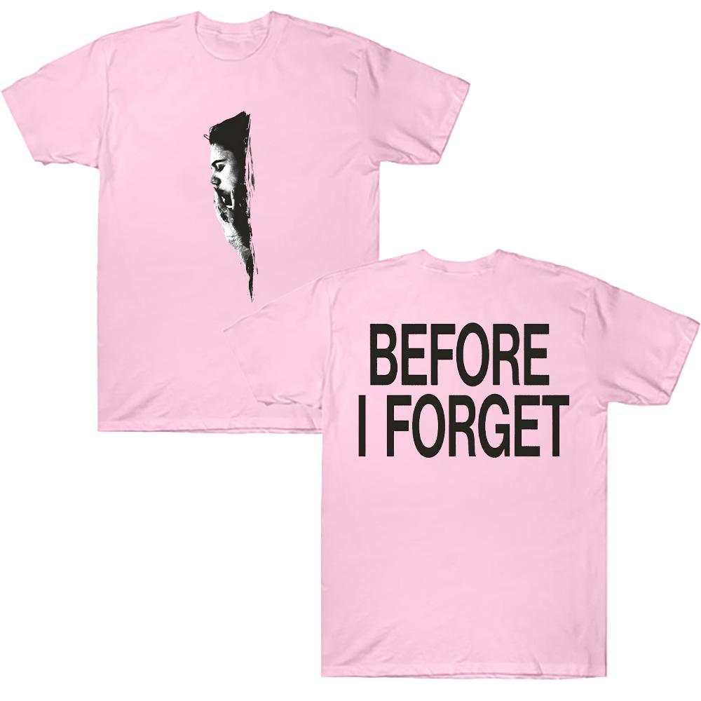 BIF ALBUM Tee The Kid LAROI Before I Forget Clothing Unisex Tee Shirt Fashion Cotton Comfortable Round Neck Top XS розовый 1760₽