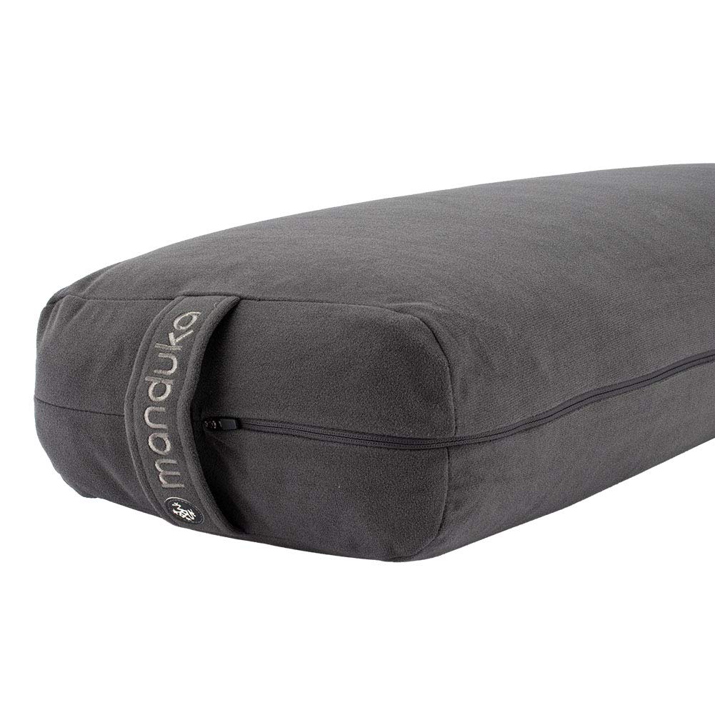 Manduka ENLIGHT Rectangular Bolster Thunder Yoga Cushion Assistive Yoga and Stretching (43201A022) - [Product Code]