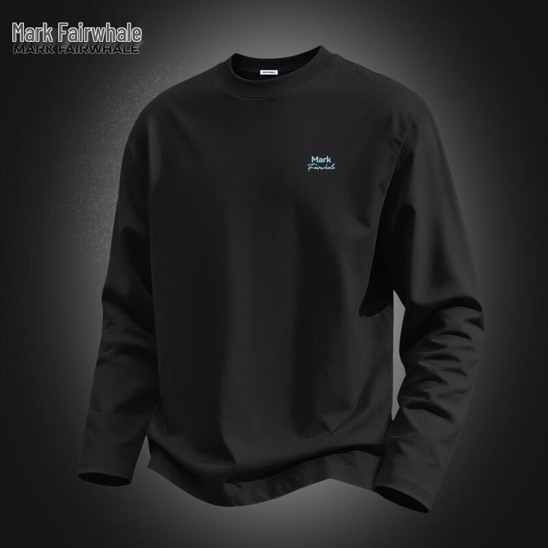 Mark Fairwhale Men's Long-Sleeve Pure Cotton Casual Crewneck T-Shirt