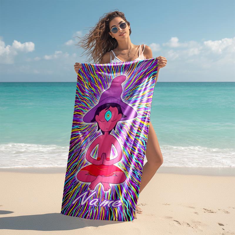 Personalized customized proof beach towel with The Midnight Gospel pattern - soft, absorbent,quick-drying,perfect swimming,camping&bathing