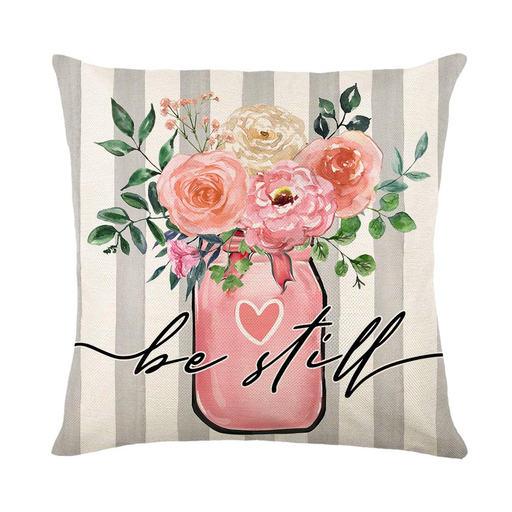 

Розовая наволочка с розой Наволочка для диванной подушки в гостиную Наволочка для спальни 45*45cm JYM294-4