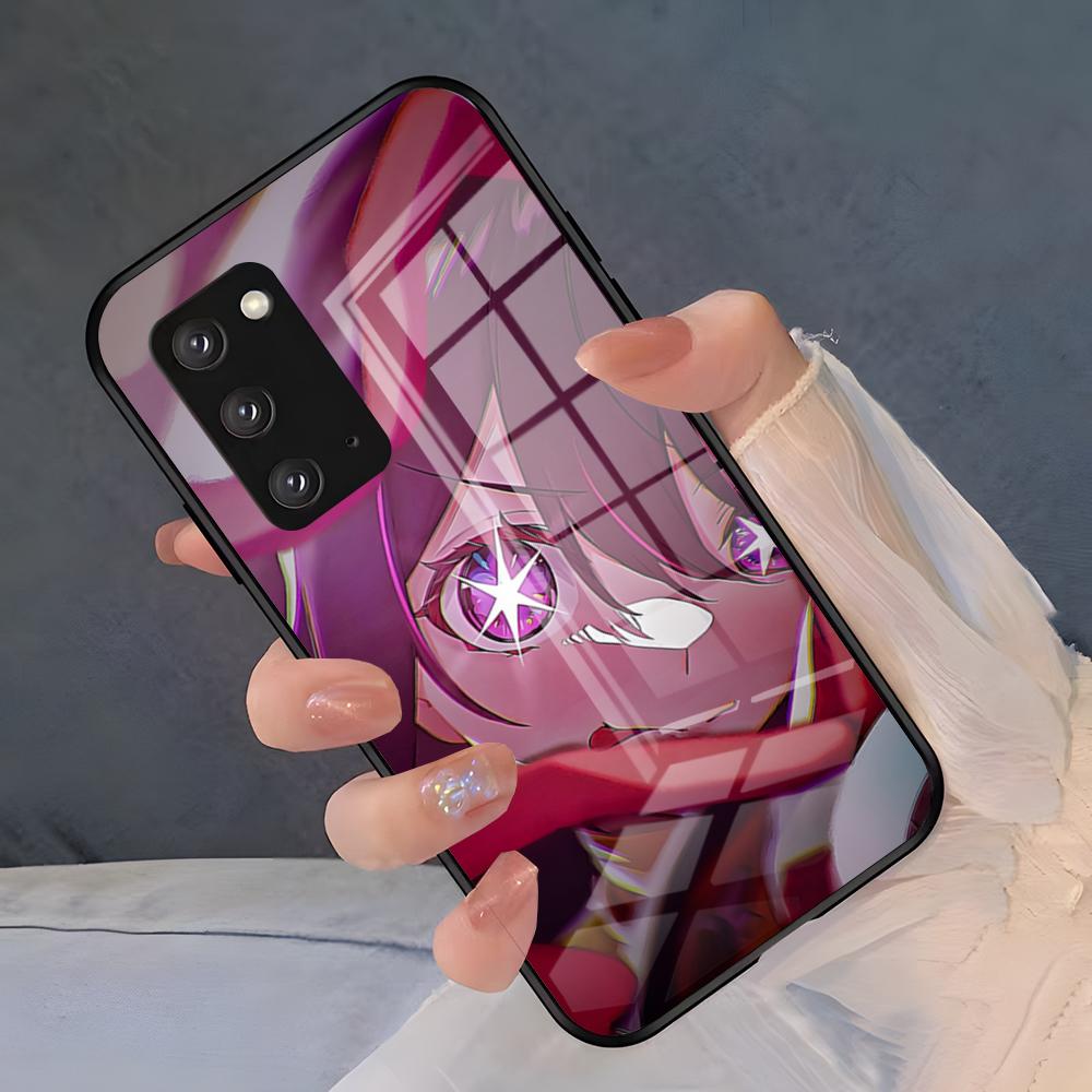 Anime Oshi No Ko Phone Case For Samsung S26 S25 Plus S20 S20 Plus S22 Ultra S23 FE S21 Plus S21 Ultra Glass Cover