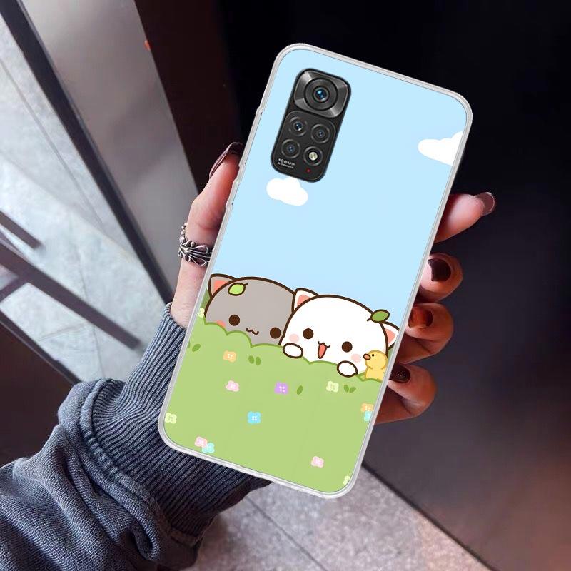 

Cute Peach Goma Cat Phone Case For Xiaomi Redmi Note 15 14 14S 13 12S 12 Pro Plus 11S 11 10S 10 4G Cover 11E 11T 5G Print Fundas Redmi Note 12 Pro 5G
