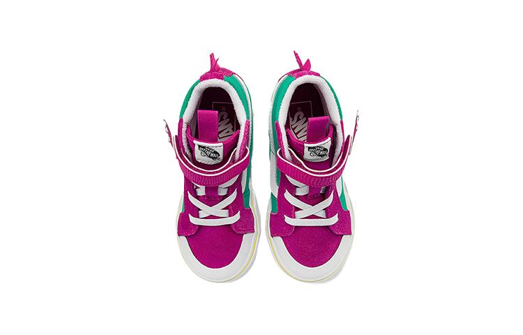 Vans SK8 Comfortable And Trendy High Top Skateboard Shoes Green Red Infant And Toddler VN0A4TZLARL