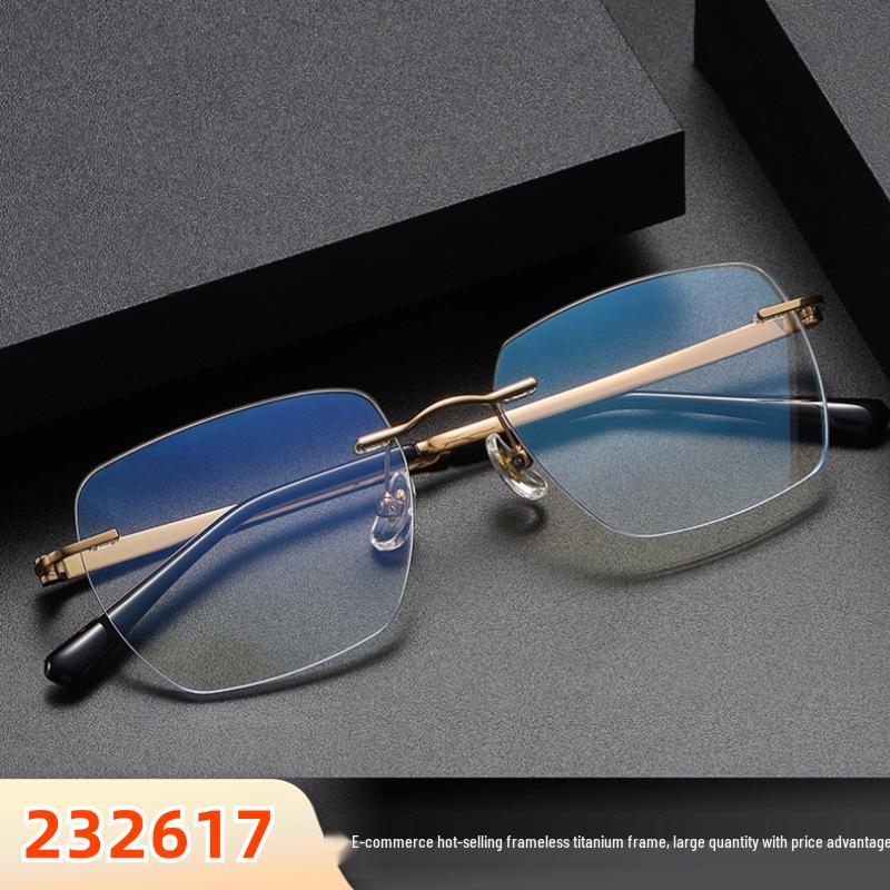 

Lightweight Business Style Prescription Glasses for Myopia Gold