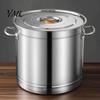 High Efficiency Heat Transfer Pot Stainless Steel Soup Pot, with Lid And Handle, Stockpot, Versatile Home Chef Kettle Uniform Conduction for Catering