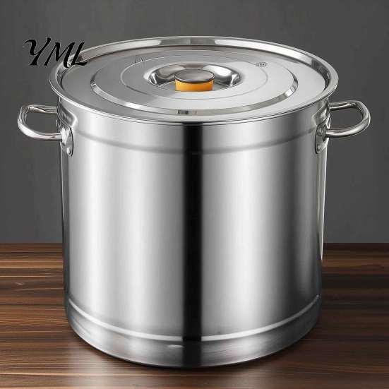 High Efficiency Heat Transfer Pot Stainless Steel Soup Pot, with Lid And Handle, Stockpot, Versatile Home Chef Kettle Uniform Conduction for Catering