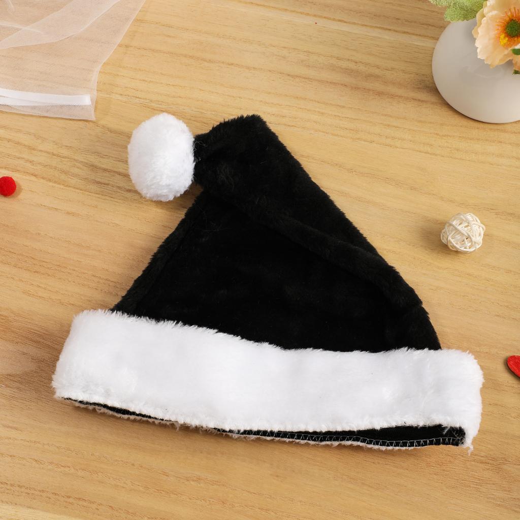 1pc Christmas Hat,Santa Hat,Xmas Holiday Hat for Adults,Unisex Velvet Comfort Thicken Classic Fur New YearHoliday Party Supplies