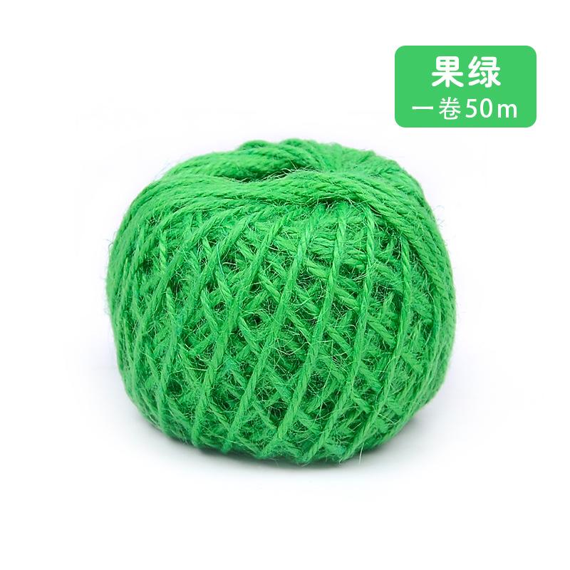Color Hemp Rope Diy Hand-Woven Decorative Retro Style Photo Clip Jute Rope 50 Meters