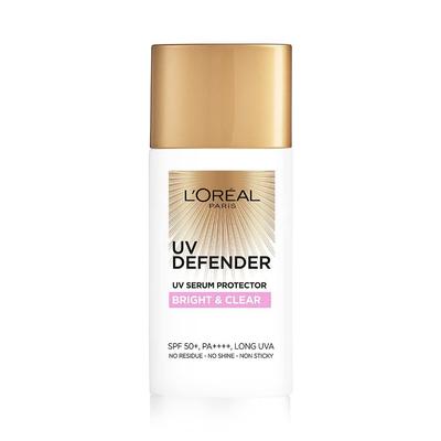 L'Oréal Paris Sunscreen, UVA & UVB Protection, With SPF 50 PA+++, Bright & Clear, UV Defender Serum Protector, 50 Ml