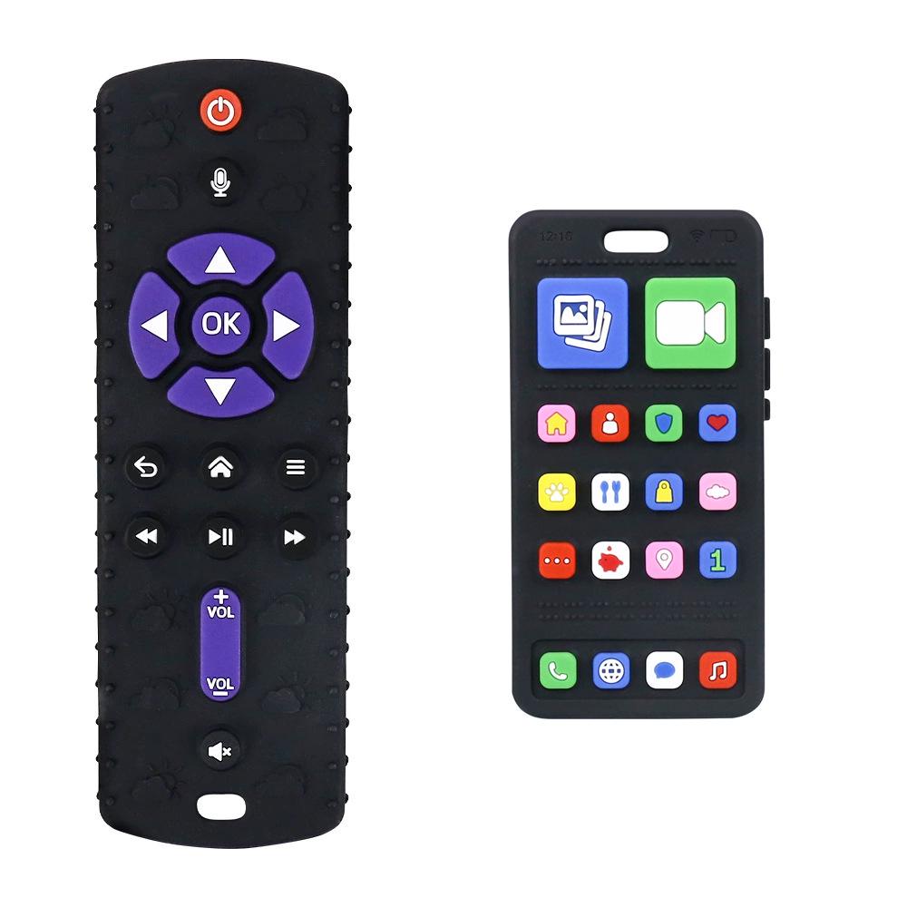 Silicone Teether Remote Control Toy for Babies 6+ Months