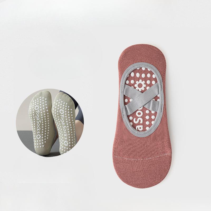 

Женские весенне-осенние профессиональные нескользящие носки для йоги, пилатеса, фитнеса, танцев, для занятий на крытом полу 1 pair красный