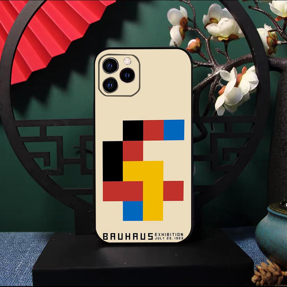 

B-Bauhaus-ES Art Phone Case For IPhone 17 Pro Max 16 15 14 Pro Max 13 11 X Xs Xr 8 7Plus Silicone Cover iPhone 16 Pro Max