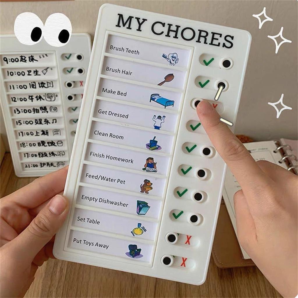 Kids Daily Routine Chart For Children Daily Chore Chart Educational Visual Schedule Board 12x20cm for Task Management
