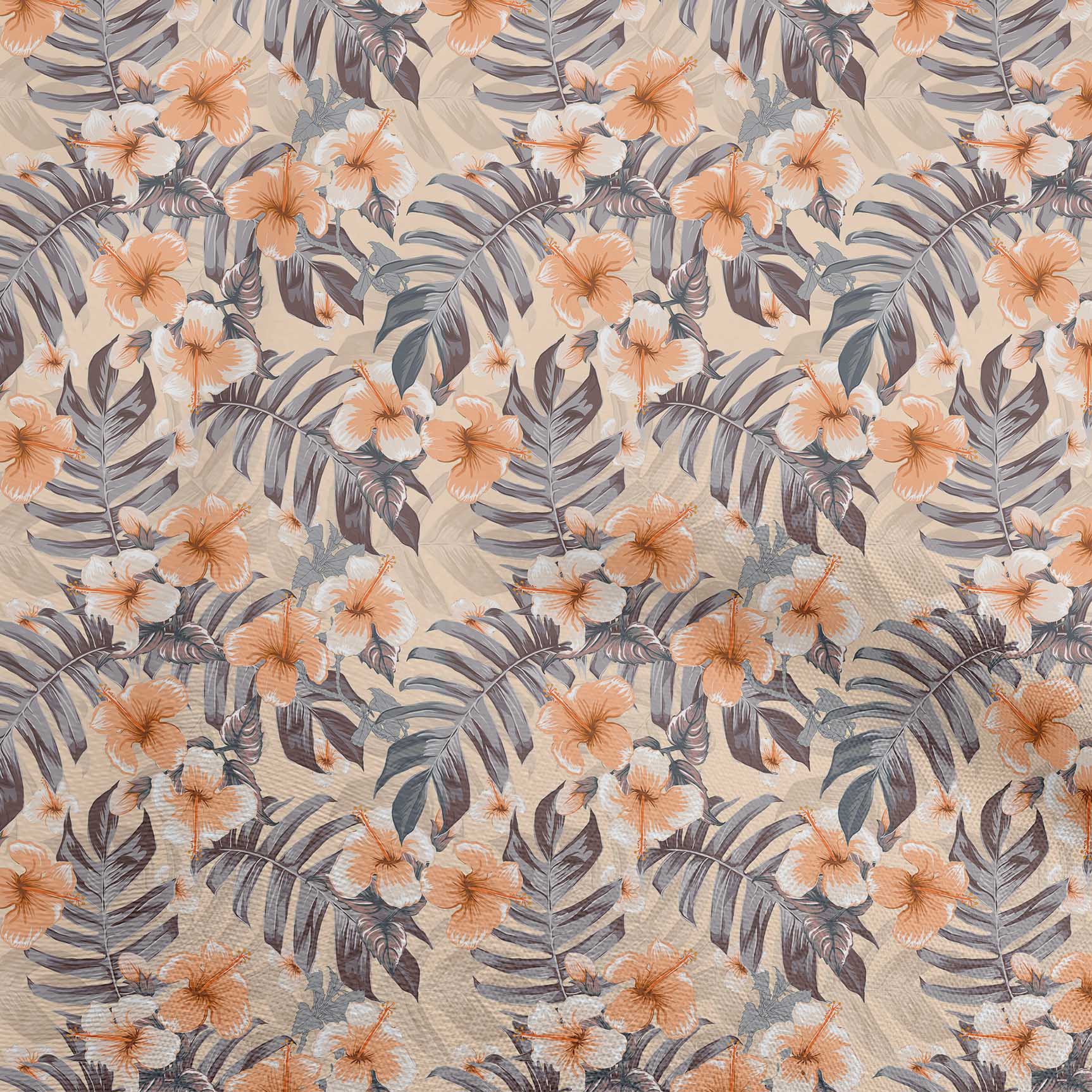 

OneOone Cotton Flex Brown Fabric Тропічні квіткові ремісничі проекти Декоративна тканина з принтом у дворі 40 дюймів 42 Inch Wide - Viscose Chiffon персиковий