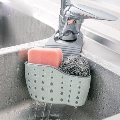 Coș de scurgere de depozitare pentru bucătărie Suport pentru burete pentru săpun Suport pentru chiuvetă Raft cu burete reglabil Coș de scurgere agățat Unelte de bucătărie