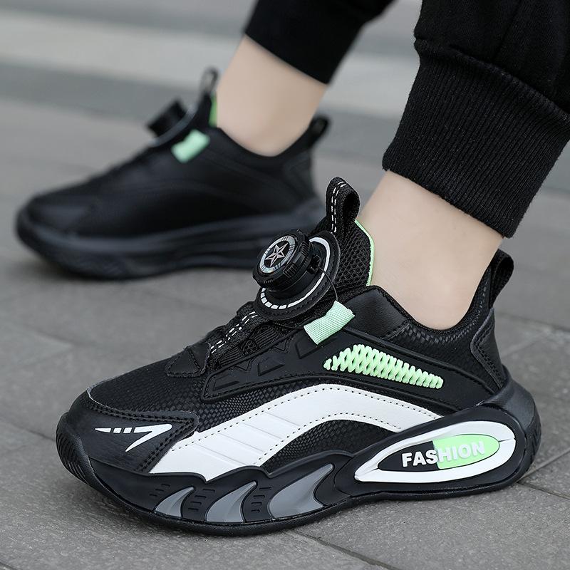 Children's sports shoes 2025 new school shoes waterproof boys' shoes lightweight soft sole middle and older children's training running shoes