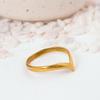 Minimalist Gold V-Shape Chevron Ring: Simple sleek design with a rustic finish, perfect for stacking or as a band enhancer.